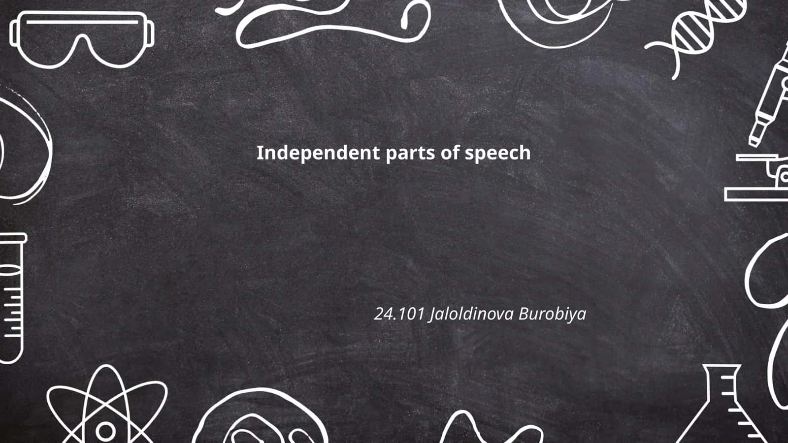 Independent parts of speech