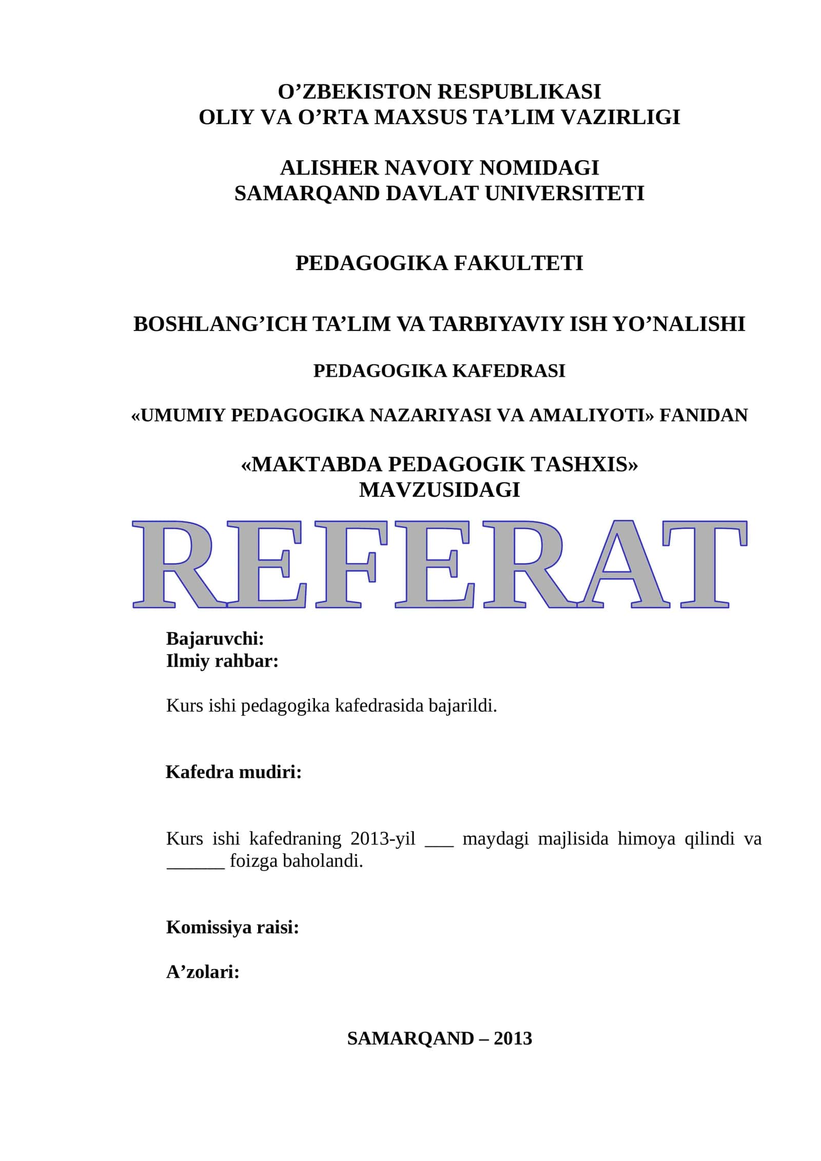 Pedagogik tashxis