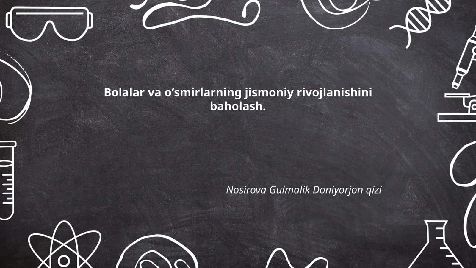 Bolalar va o'smirlar uchun jismoniy rivojlanish mezonlari