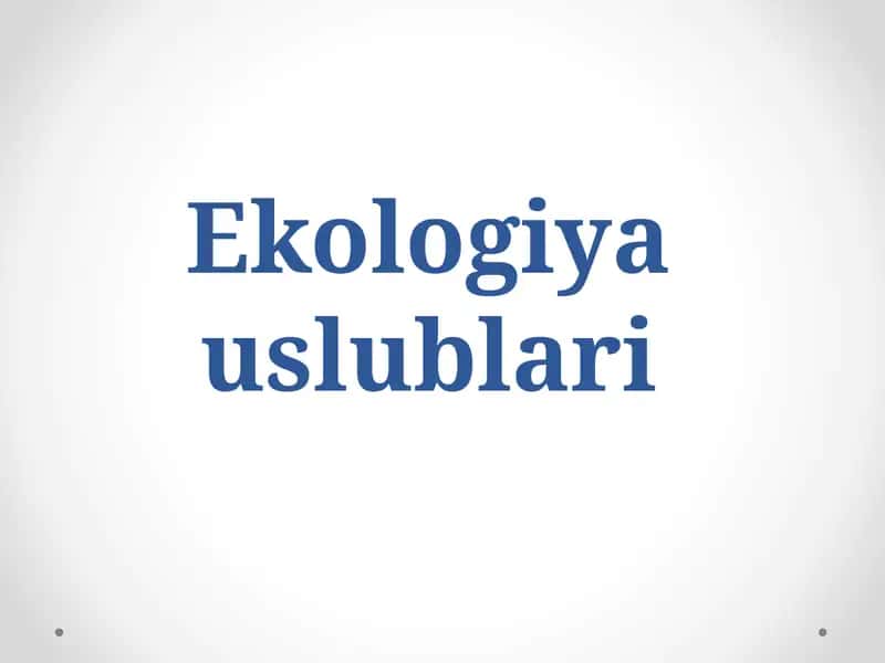 Ekologiyauslublari
