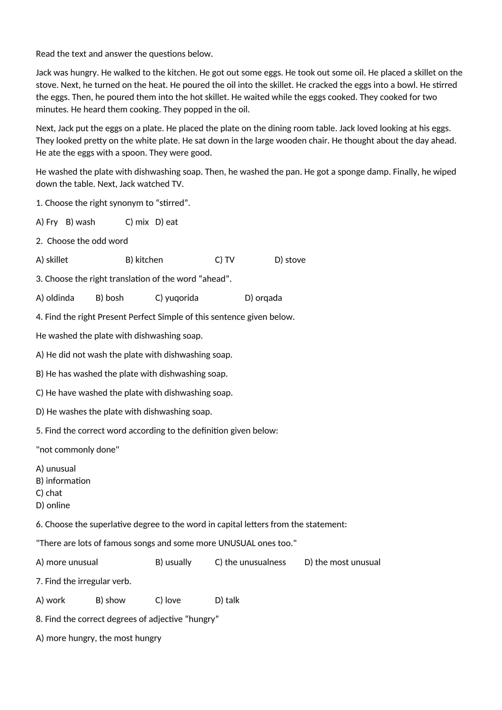 al xorazmiy maktabi formatida test