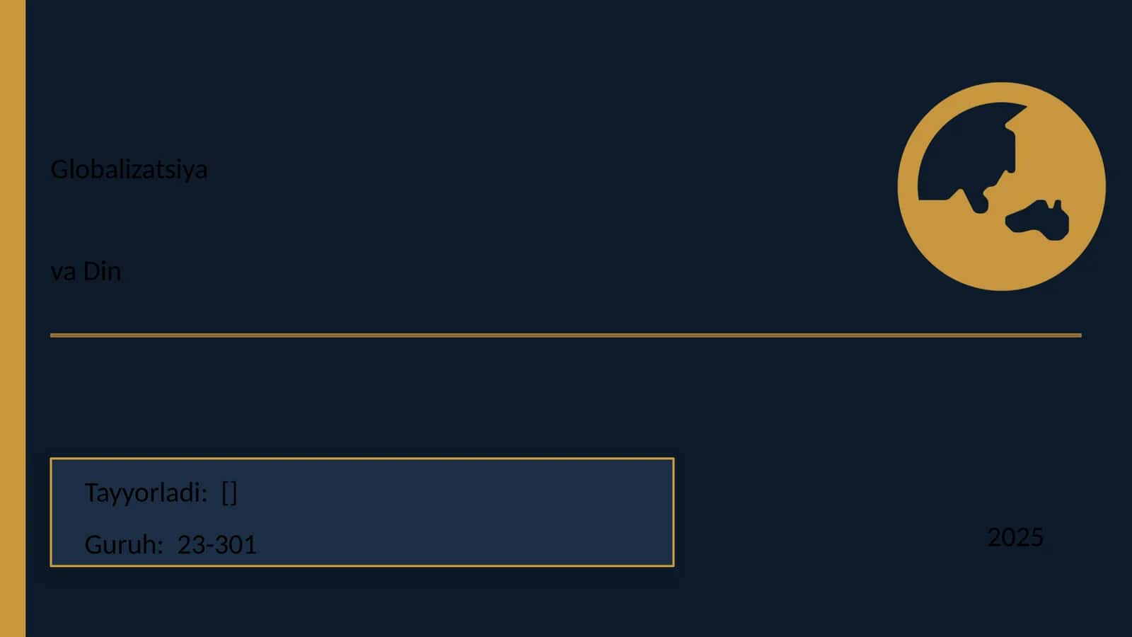 Globalizatsiya va Din