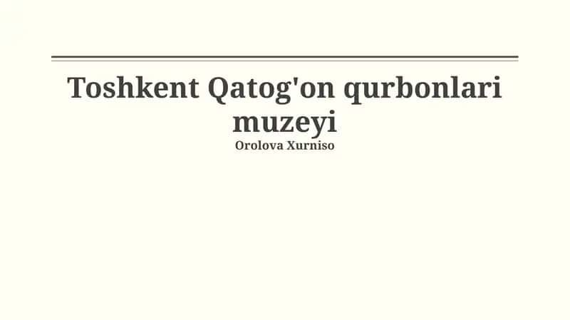 Siyosiy qatag'on qurbonlari xotirasi muzeyi