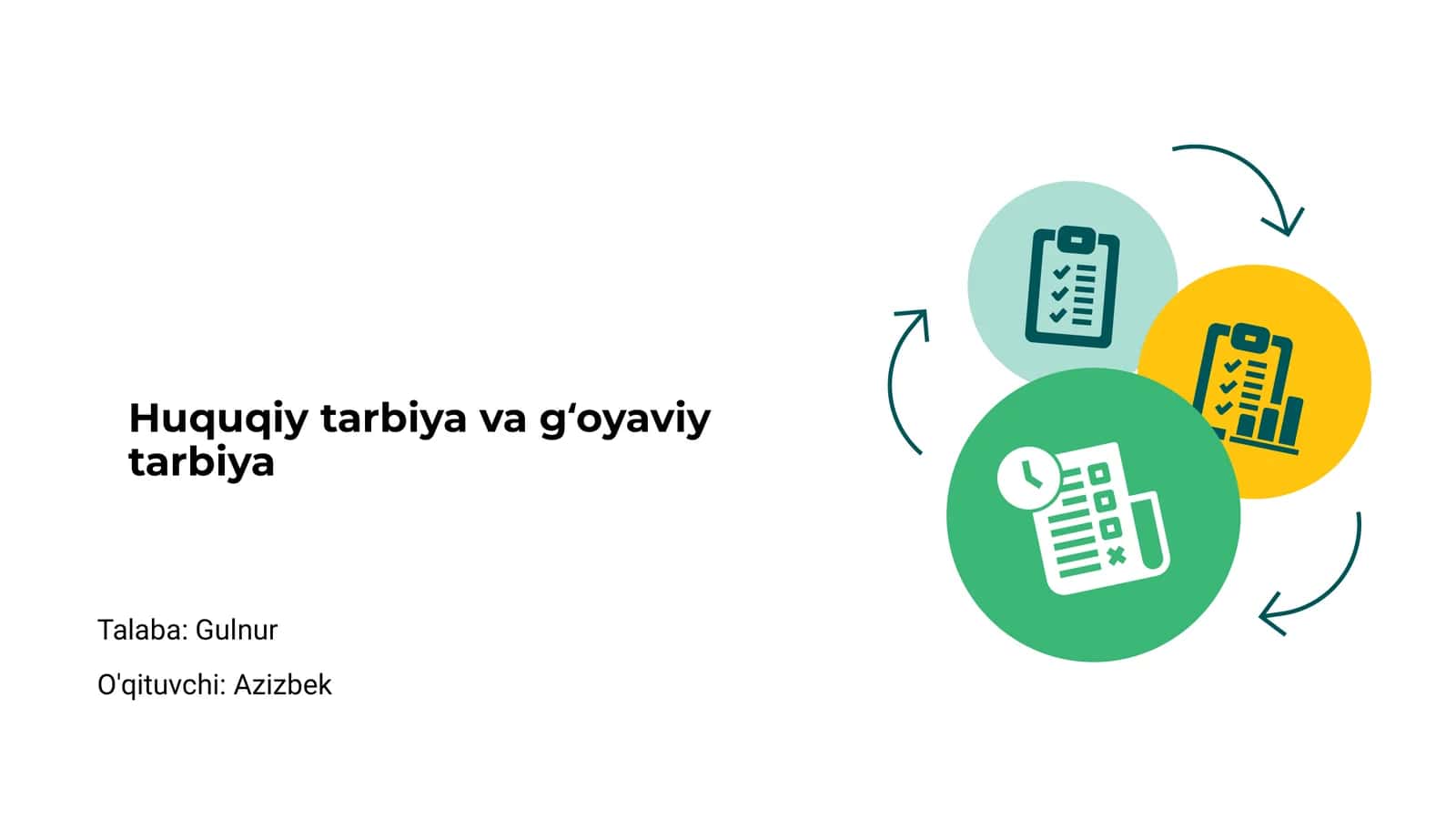 Huquqiy tarbiya va gʻoyaviy tarbiya