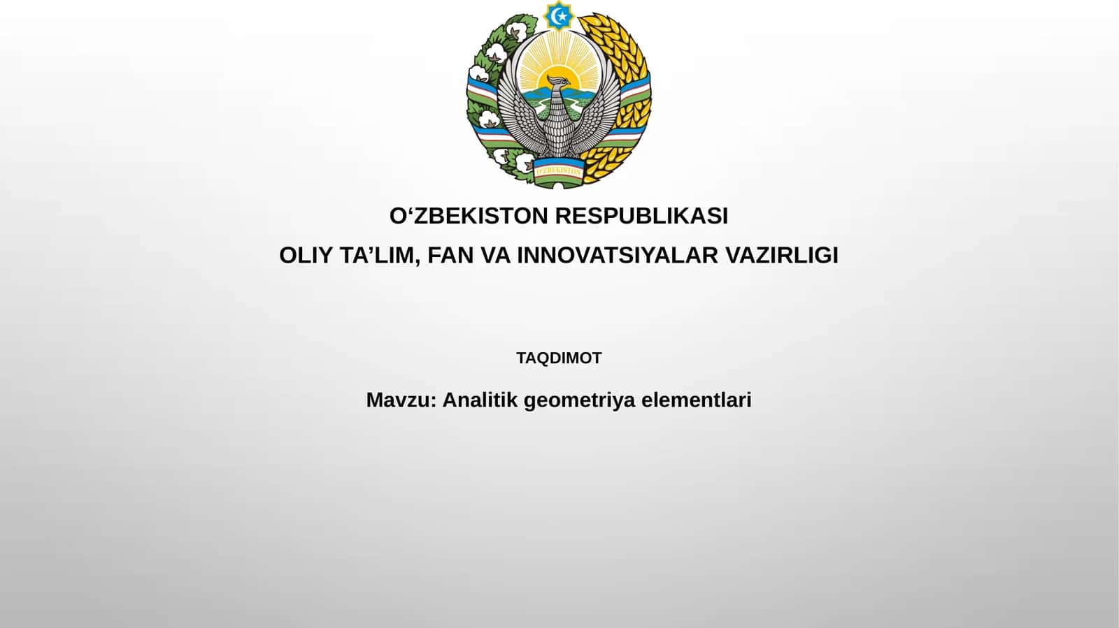 Analitikgeometriyaelementlari