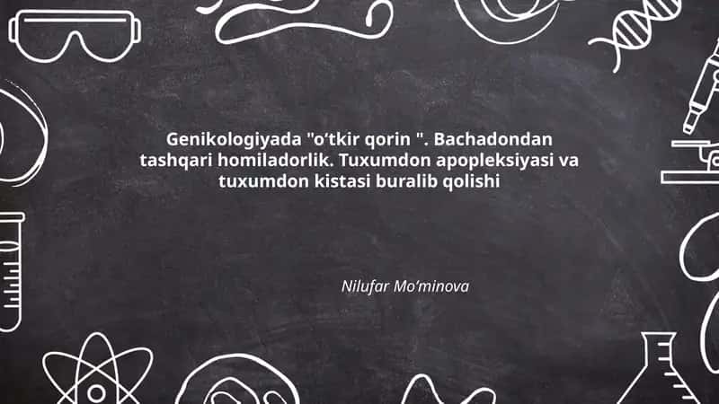 Oʻtkir qorin (ginekologik): taʼrif va umumiy etiologiya