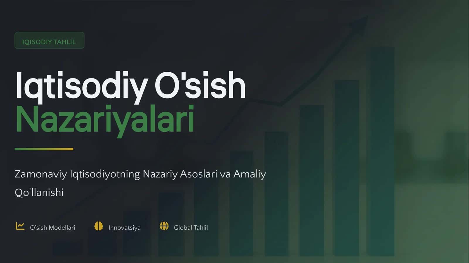 IQTISODIY O'SISH NAZARIYALARI SOLO MODELI