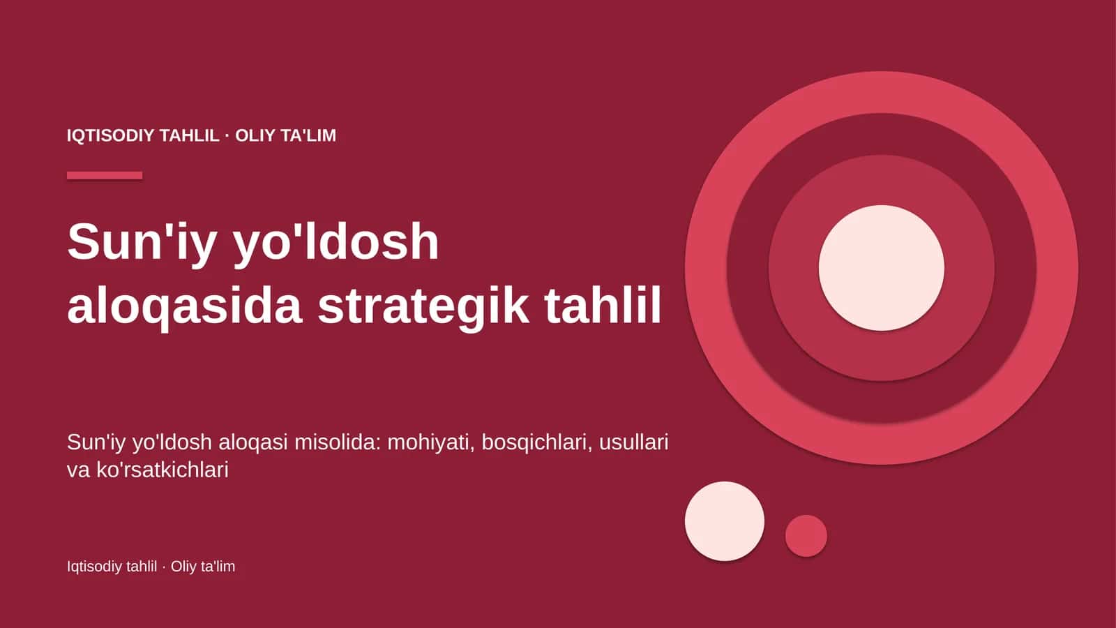 sun'iy yo'ldosh aloqasida strategik tahlil 2424