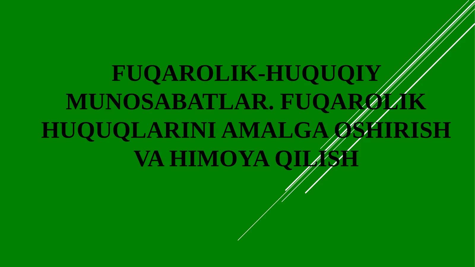 Fuqarolik-huquqiymunosabatlar