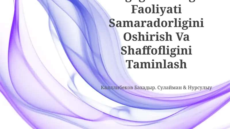 Pedagogika Kengash Faoliyati Samaradorligini Oshirish Va Shaffofligini Taminlash