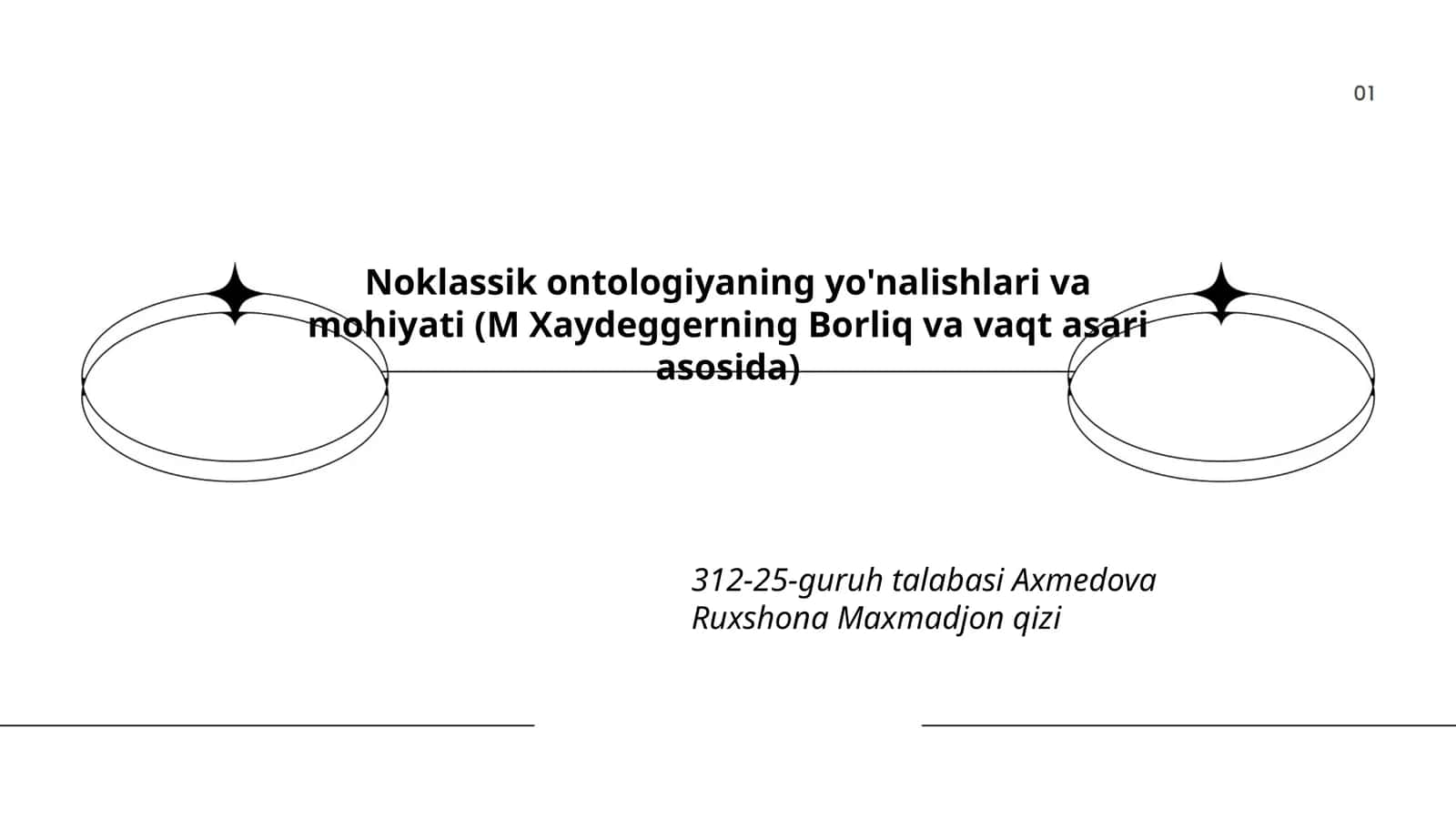 Noklassik ontologiyaning yo'nalishlari va mohiyati (M Xaydeggerning Borliq va vaqt asari asosida)