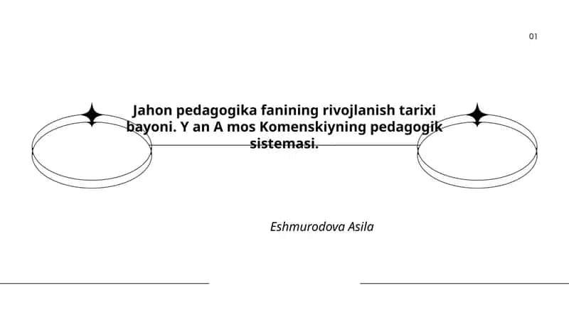 Jahon pedagogika fanining rivojlanish tarixi bayoni
