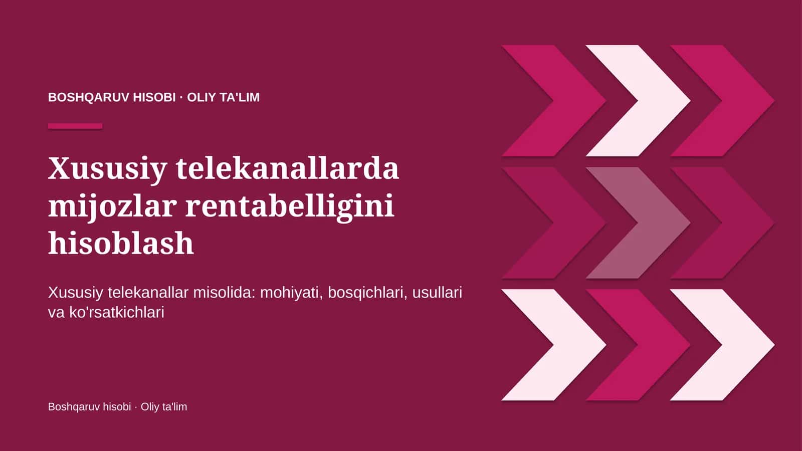 xususiy telekanallarda mijozlar rentabelligini hisoblash 6302