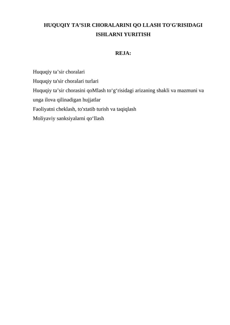 Huquqiy ta’sir choralari