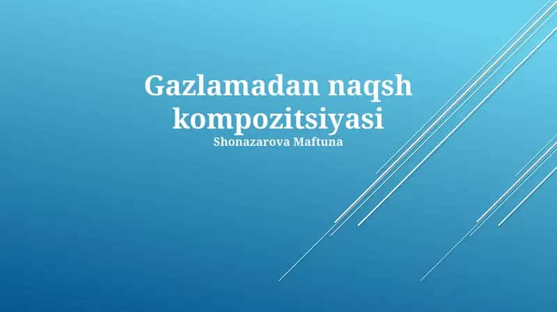 Gazlamadan naqsh kompozitsiyasi