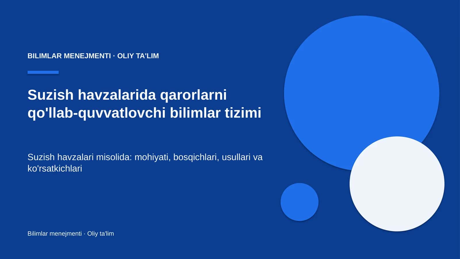 suzish havzalarida qarorlarni qo'llab quvvatlovchi bilimlar tizimi 3687
