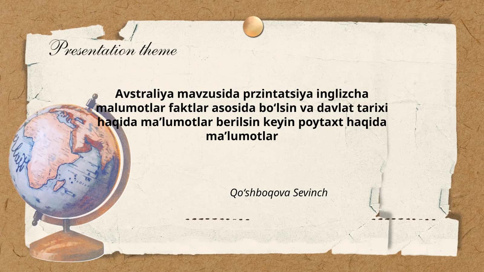 Avstraliya mavzusida przintatsiya