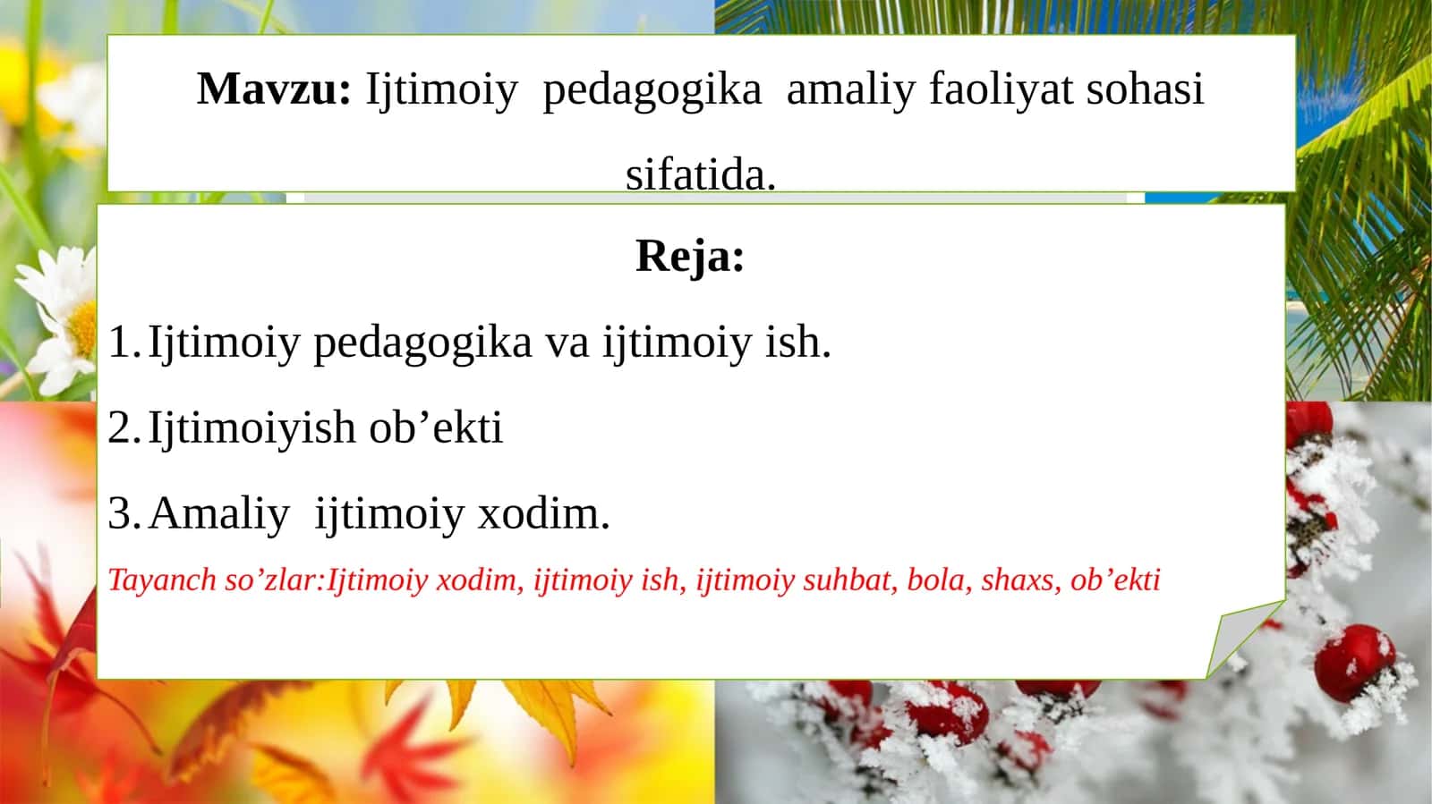 Ijtimoiypedagogikaamaliyfaoliyatsohasisifatida