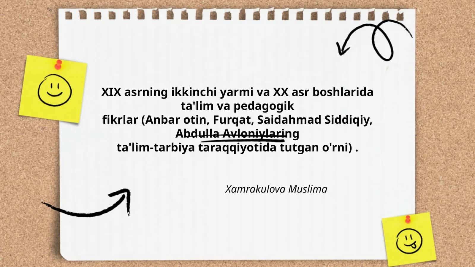 XIX asrning ikkinchi yarmi va XX asr boshlarida ta'lim va pedagogik fikrlar