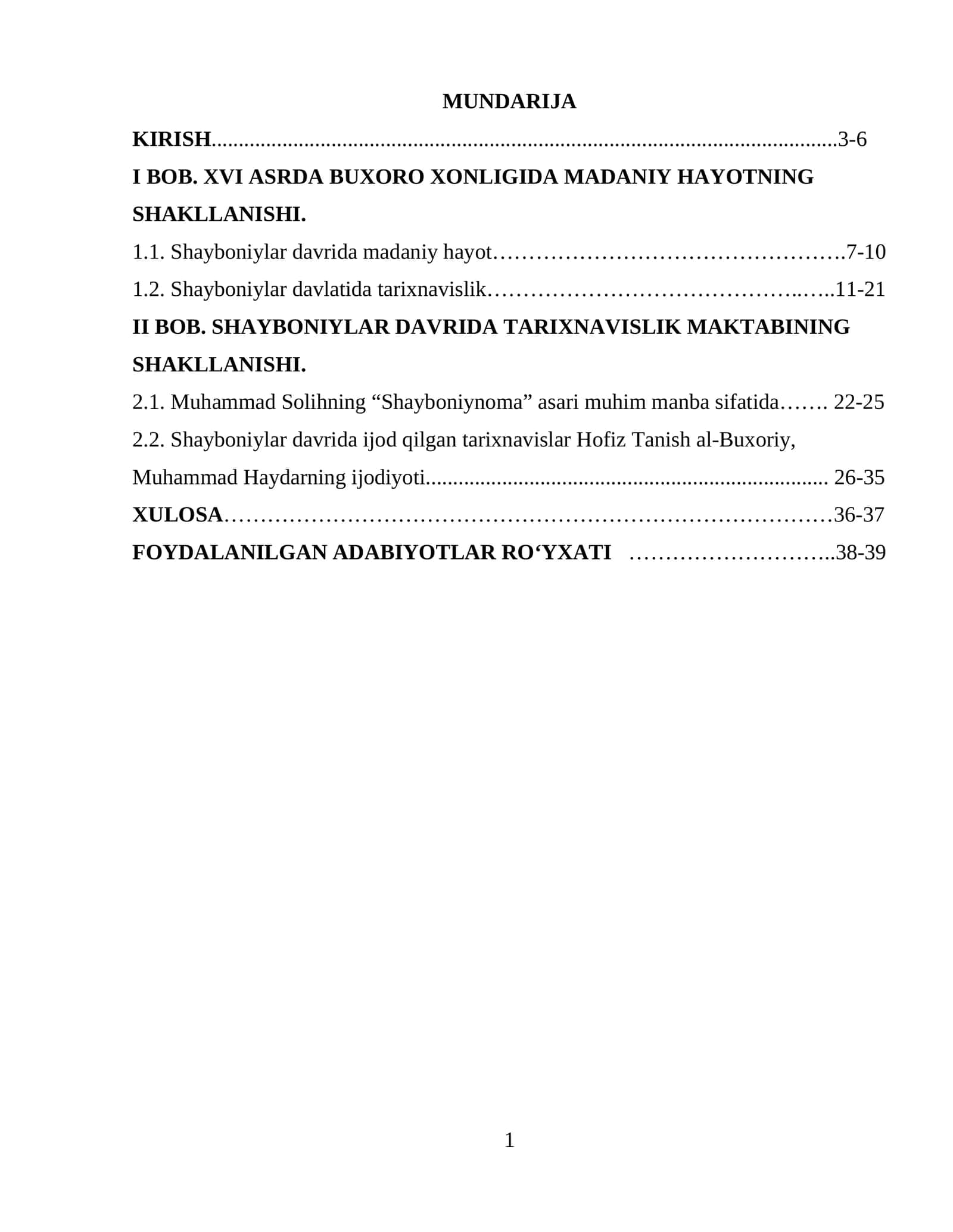 XVI ASRDA BUXORO XONLIGIDA MADANIY HAYOTNING SHAKLLANISHI