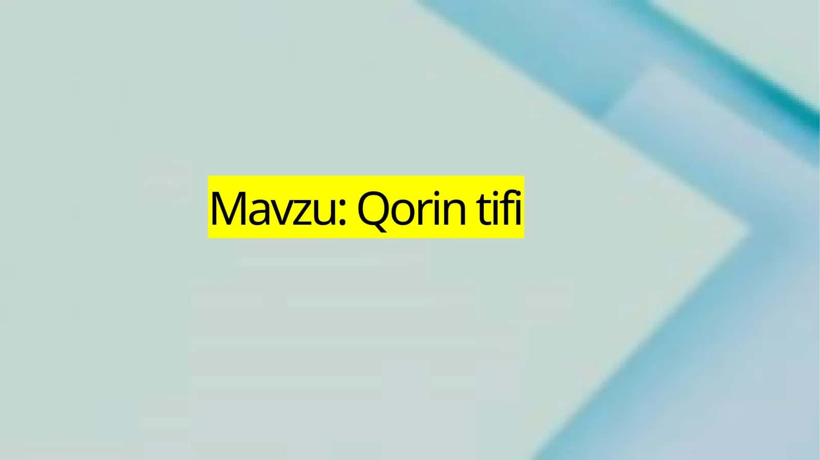 Qorin tifi