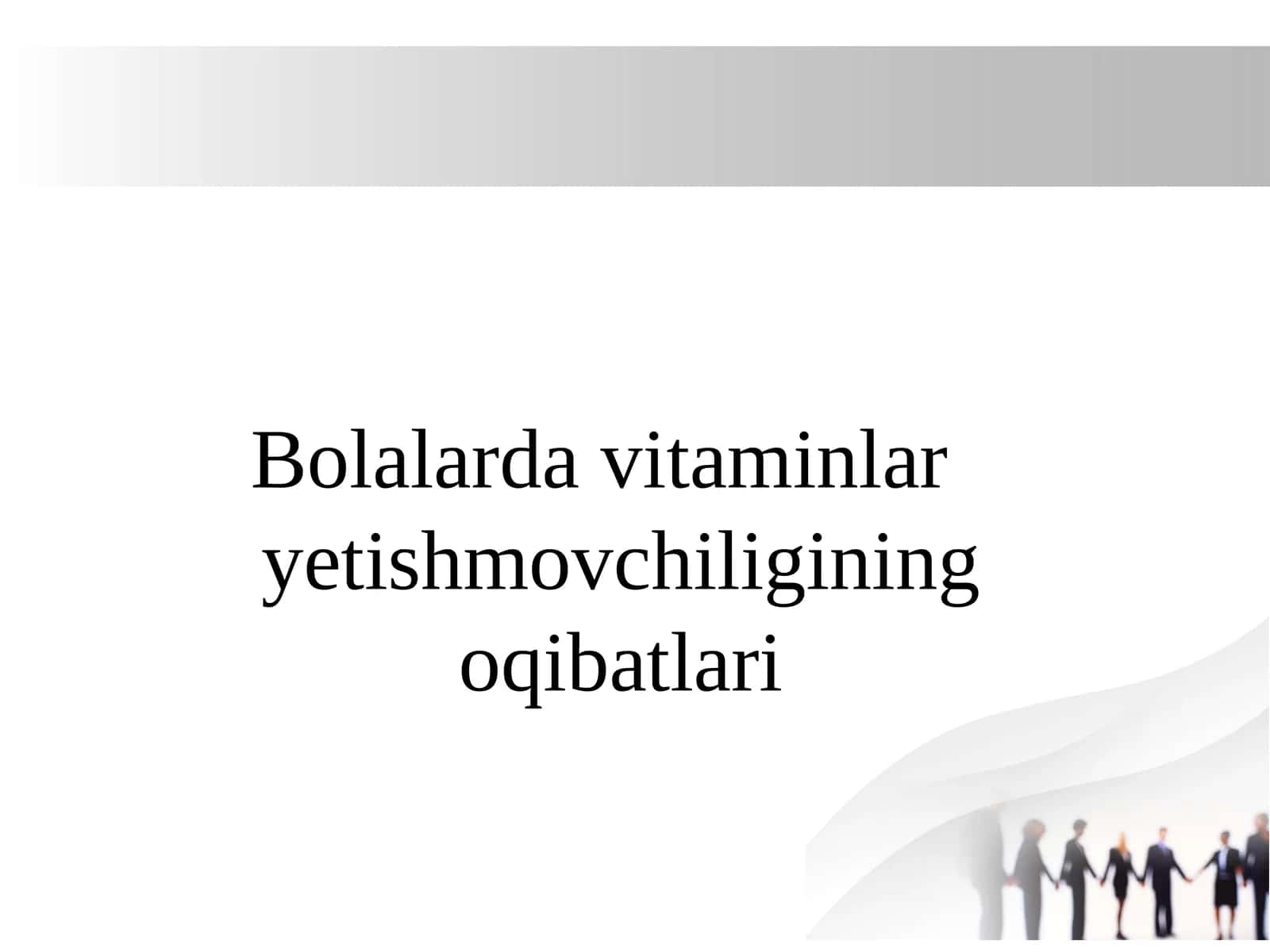 Bolalarda vitaminlaryetishmovchiligining oqibatlari