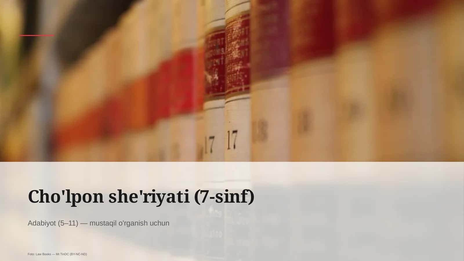 Cho'lpon she'riyati (7-sinf)
