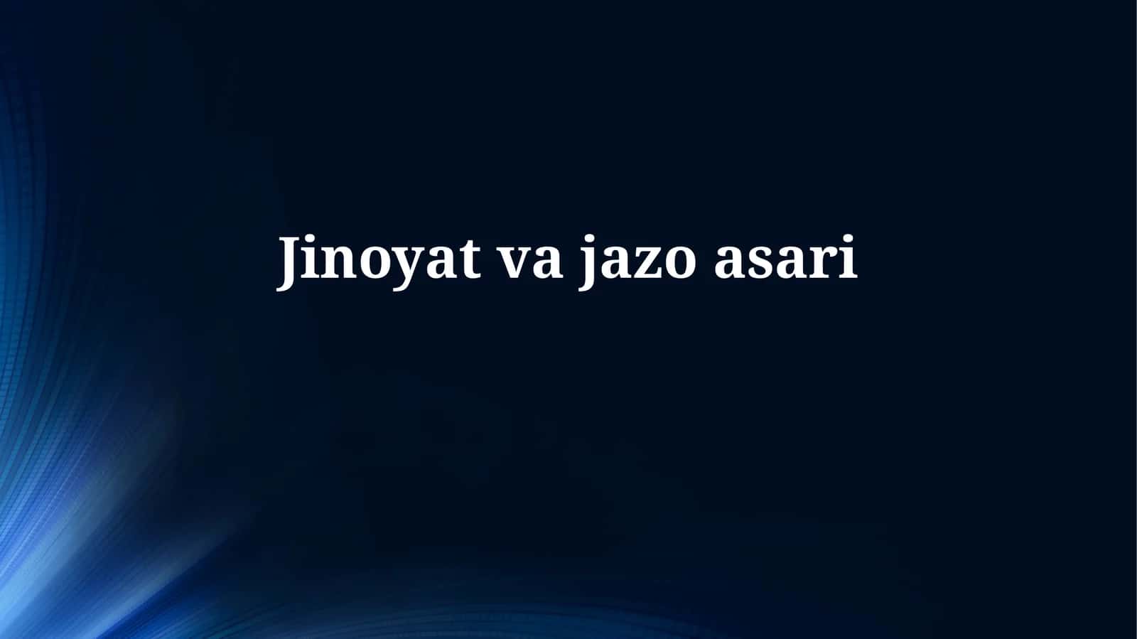 Jinoyat vajazoasari