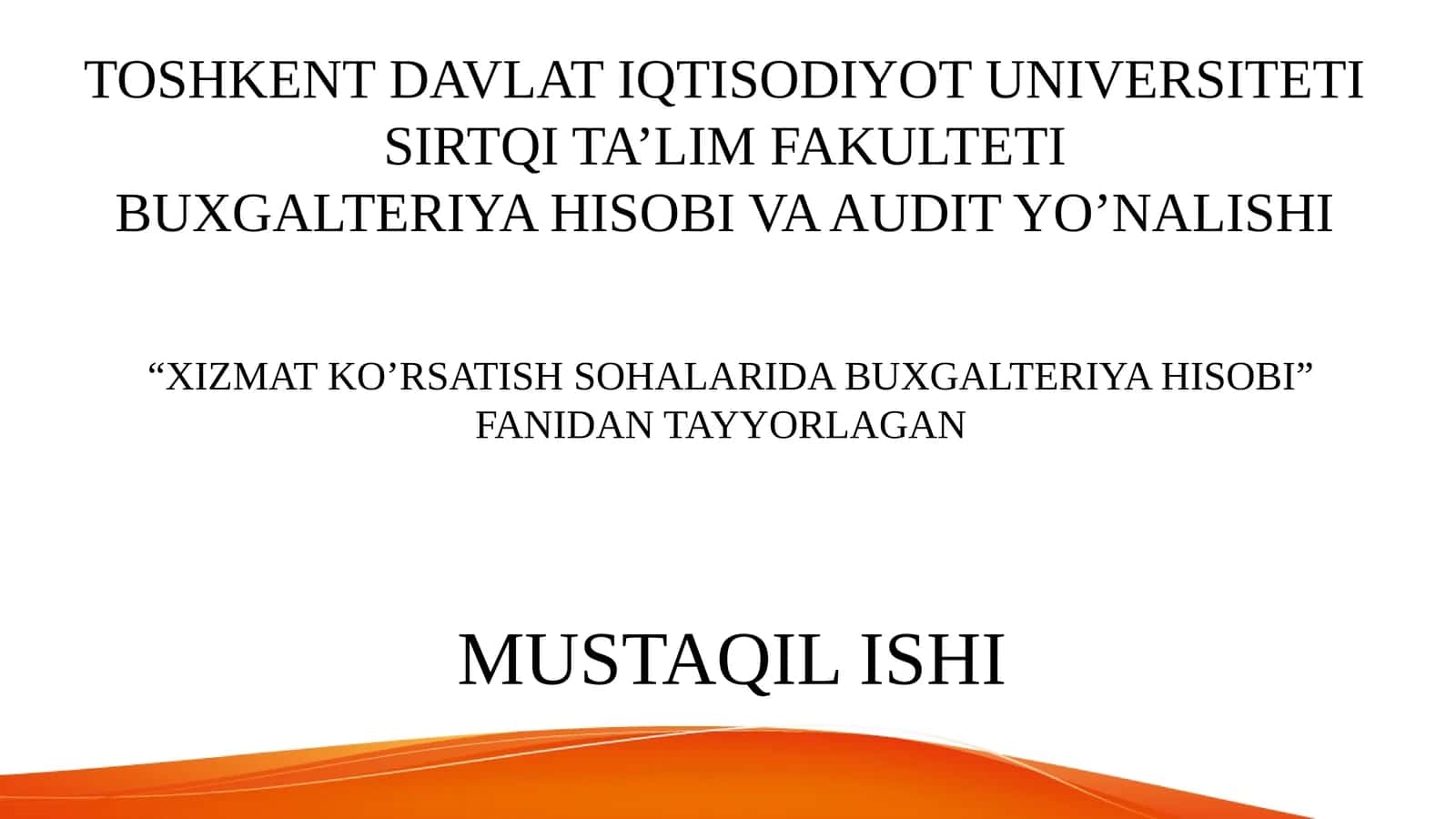 Faoliyat Turlari Bo'yicha Xarajatlarni Hisobga Olish