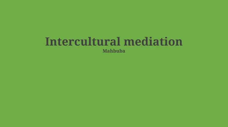 Intercultural Mediation