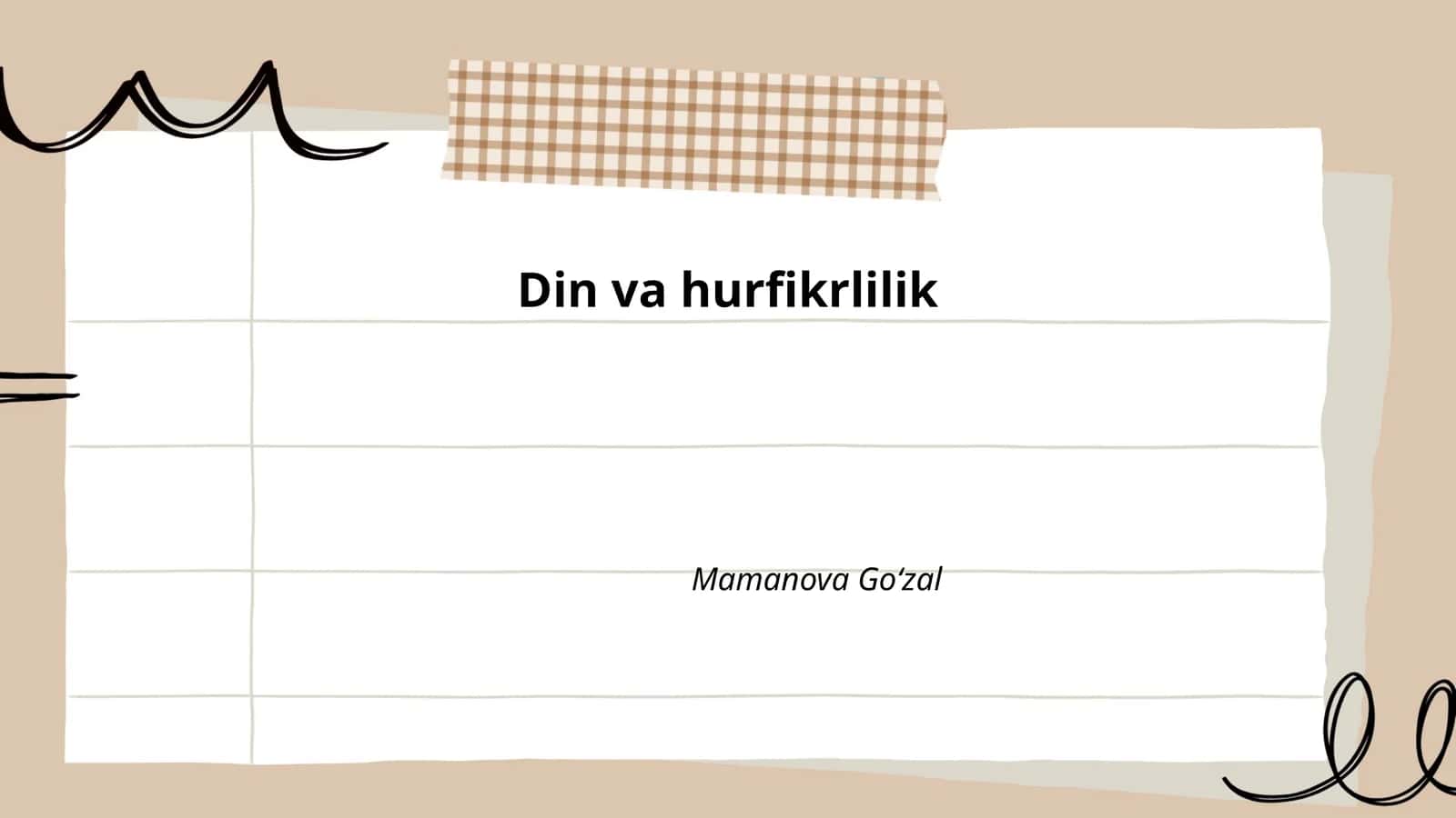 Din va hurfikrlilik