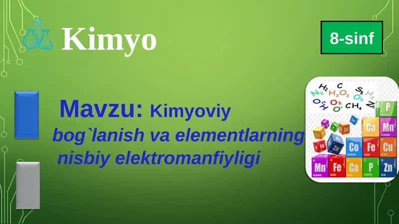 Kimyoviy Bog`lanish va Elementlarning Nisbiy Elektromanfiyligi