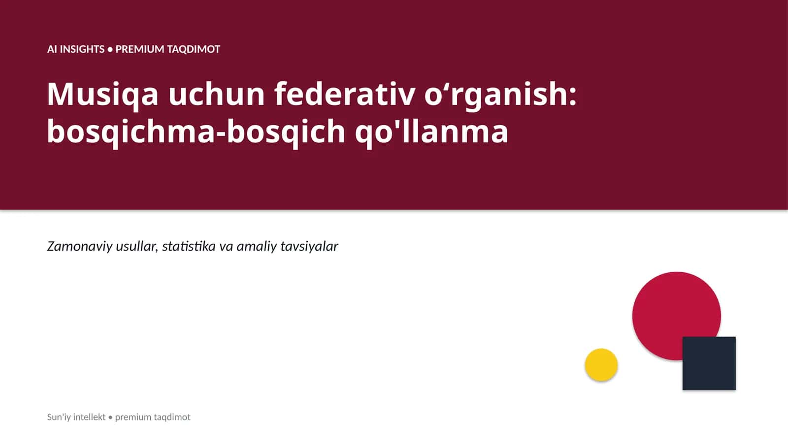 Musiqa uchun federativ oʻrganish: bosqichma-bosqich qo'llanma