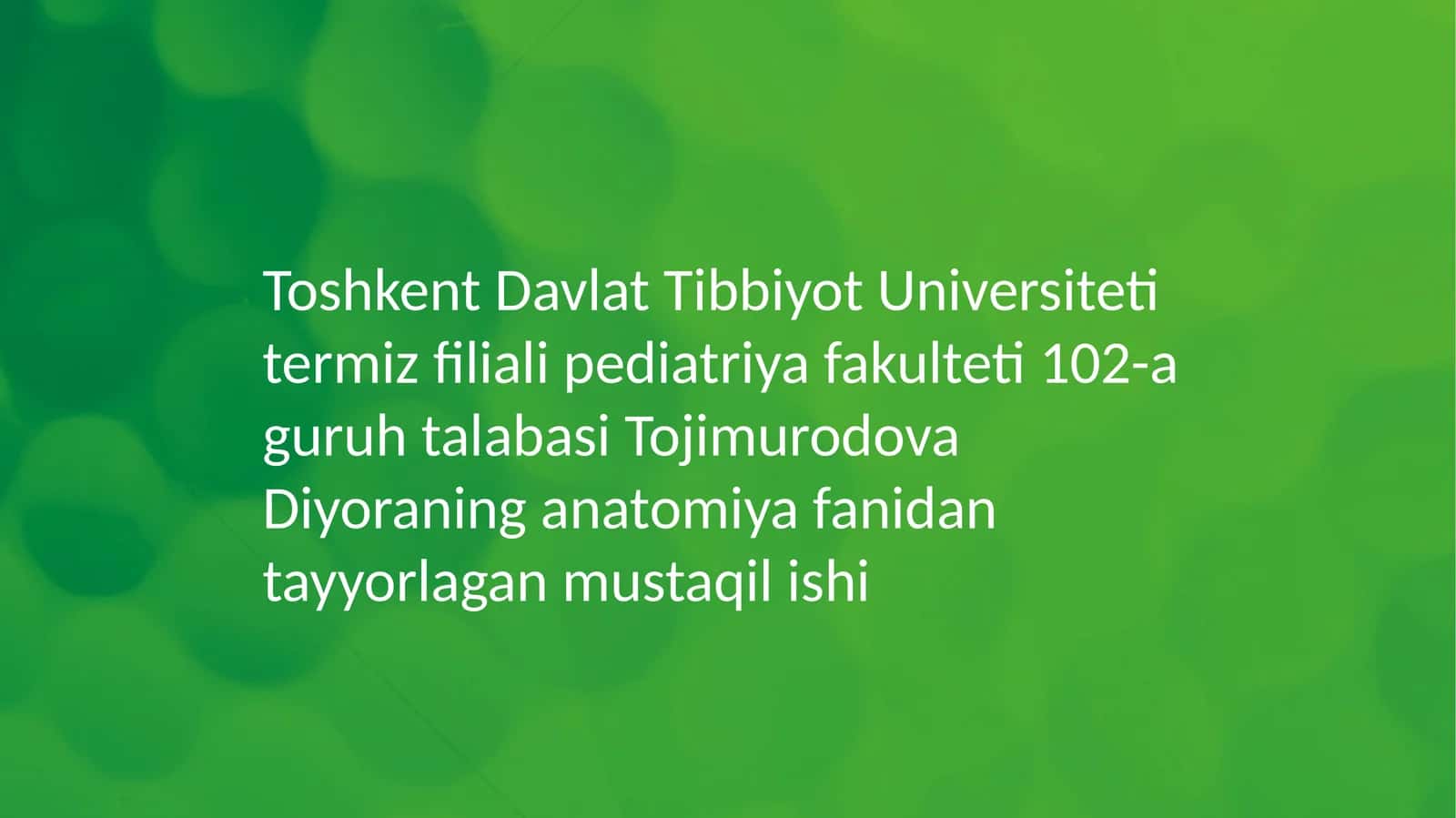 Suyak va bo‘g‘imlarning ontogenezi