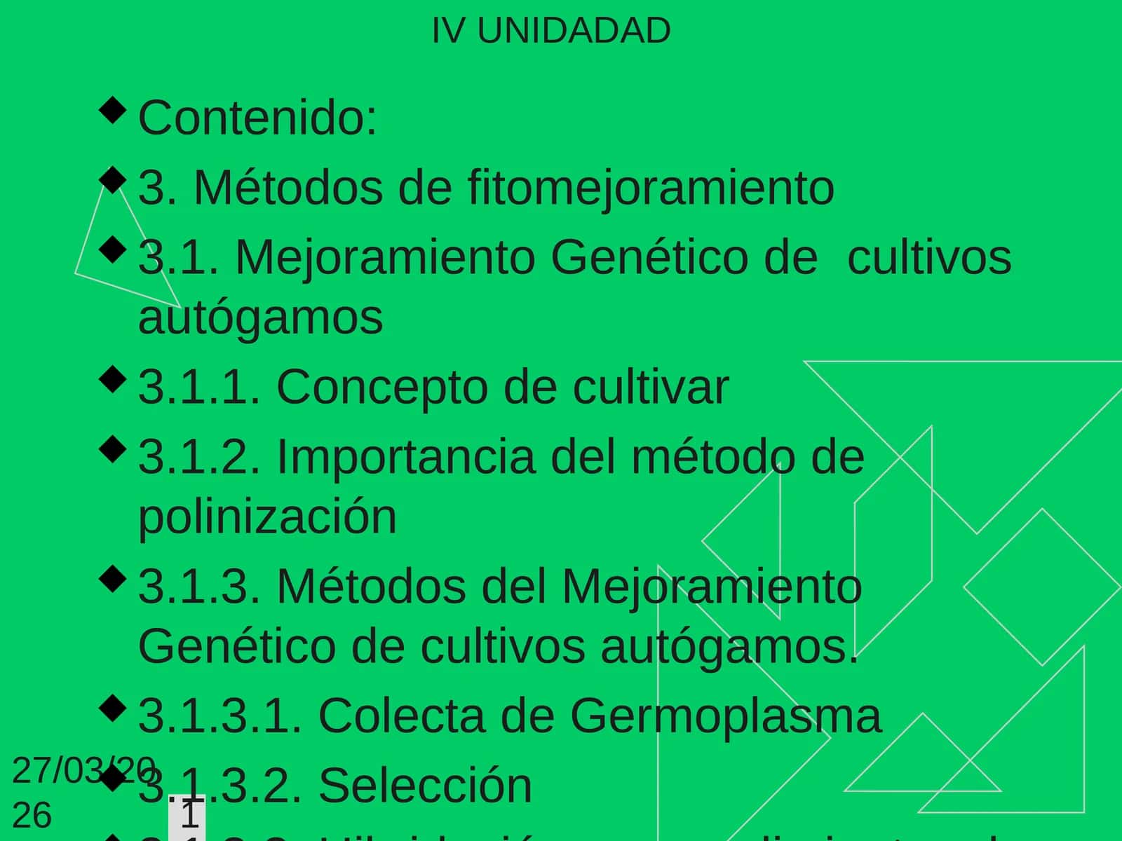 Métodos de fitomejoramiento