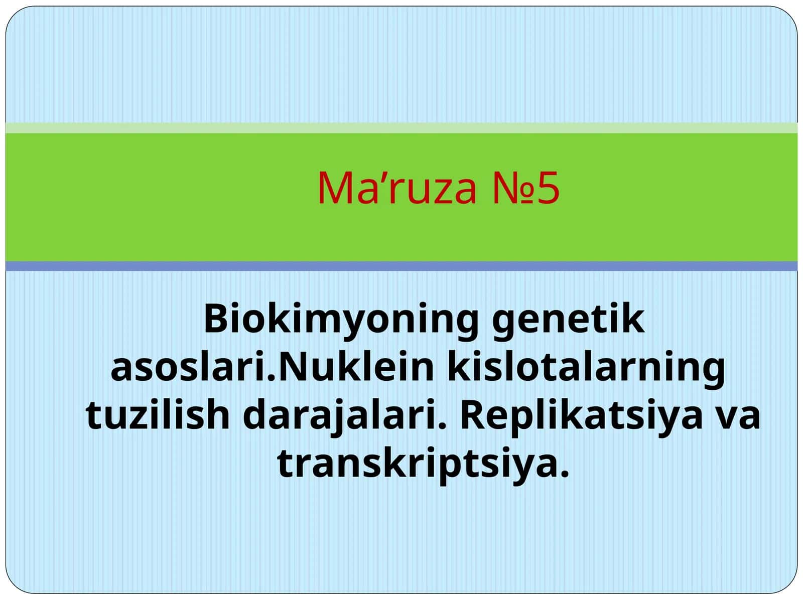 Biokimyoning genetik asoslari