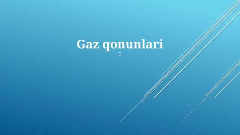 Gaz qonunlari