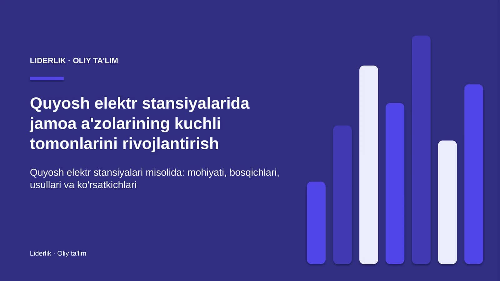 quyosh elektr stansiyalarida jamoa a'zolarining kuchli tomonlarini rivojlantirish 9602