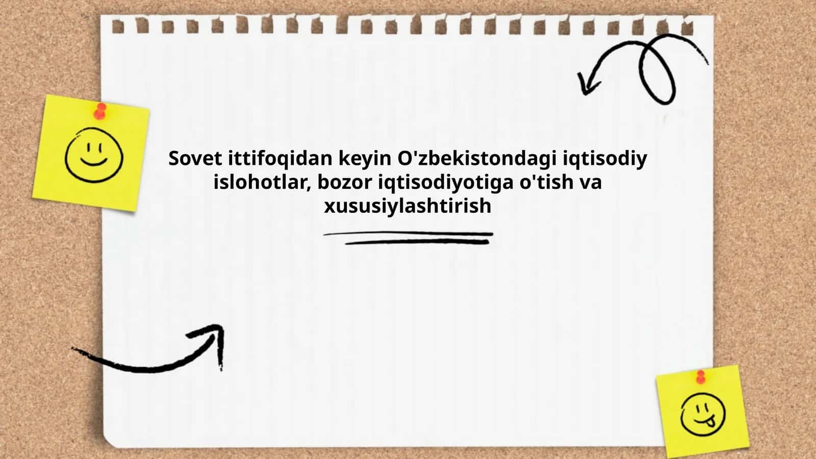 Sovet ittifoqidan keyin O'zbekistondagi iqtisodiy islohotlar, bozor iqtisodiyotiga o'tish va xususiylashtirish