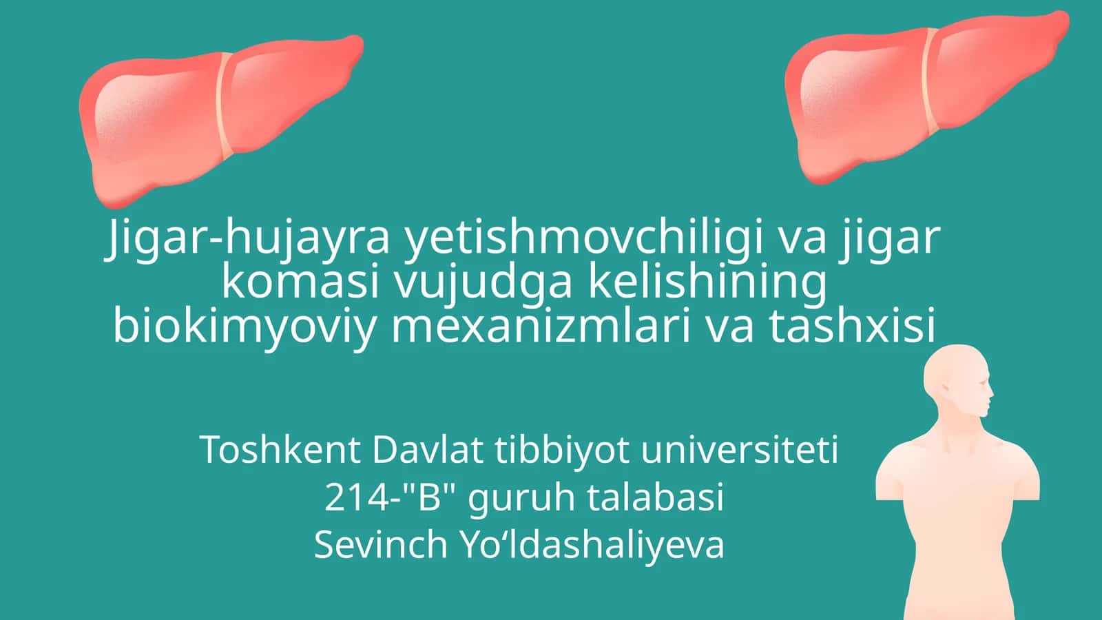 Jigar-hujayra yetishmovchiligi va jigar komasi vujudga kelishining biokimyoviy mexanizmlari va tashxisi