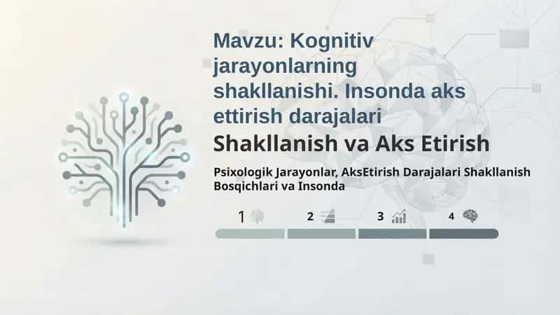 Kognitiv jarayonlarning shakllanishi. Insonda aks etirish darajalari