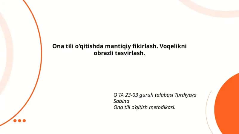 Mantiqiy fikrlash metodikasi