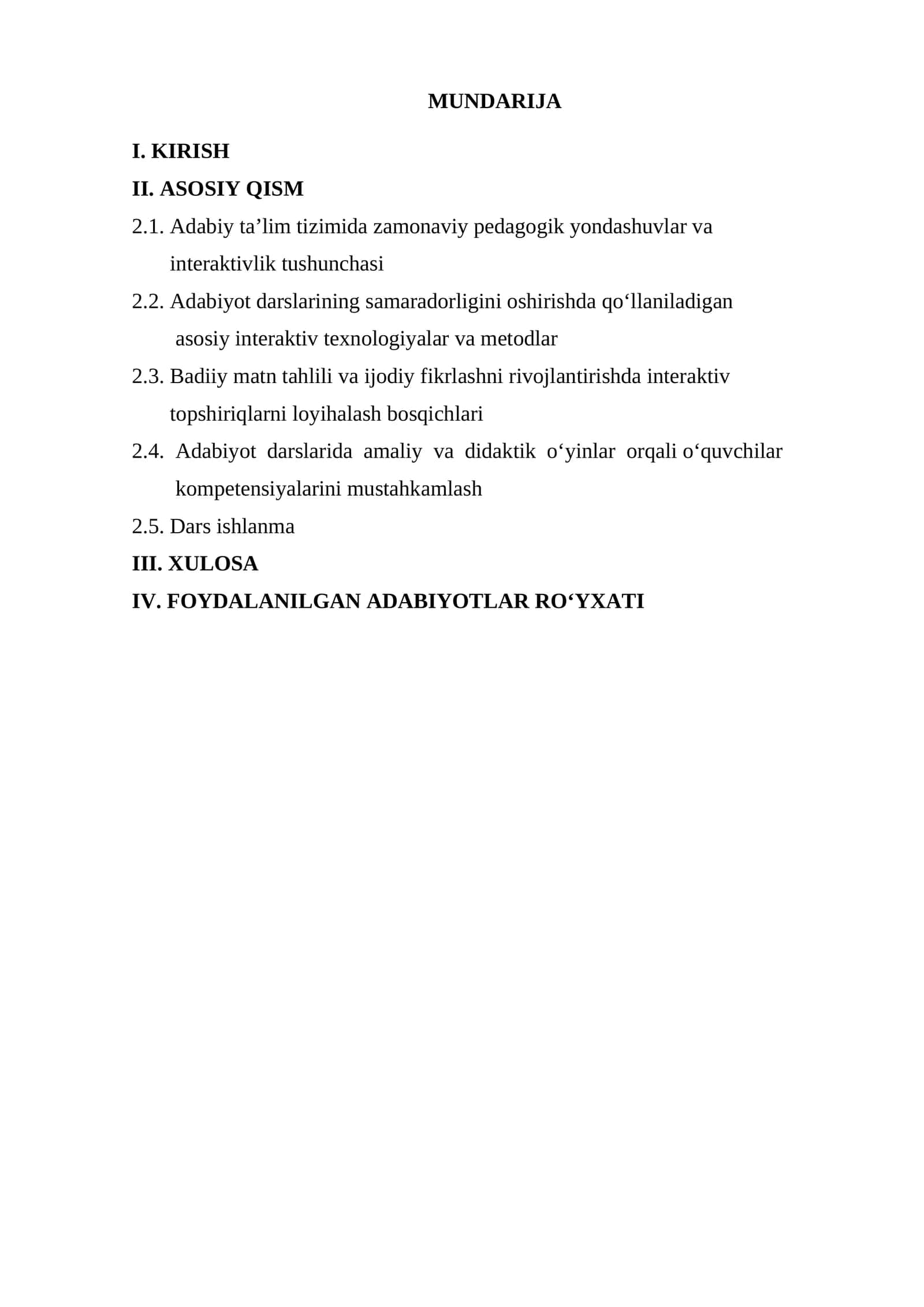 Adabiy ta'limda interaktiv texnologiyalarning nazariy asoslari ma'lumotlari