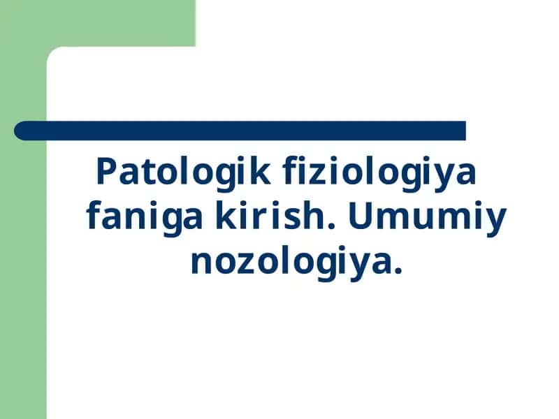 Umumiy nozologiya