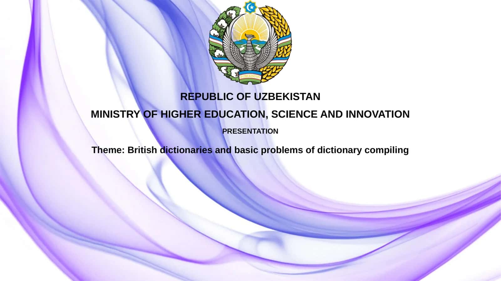 British dictionaries and basic problems of dictionarycompiling