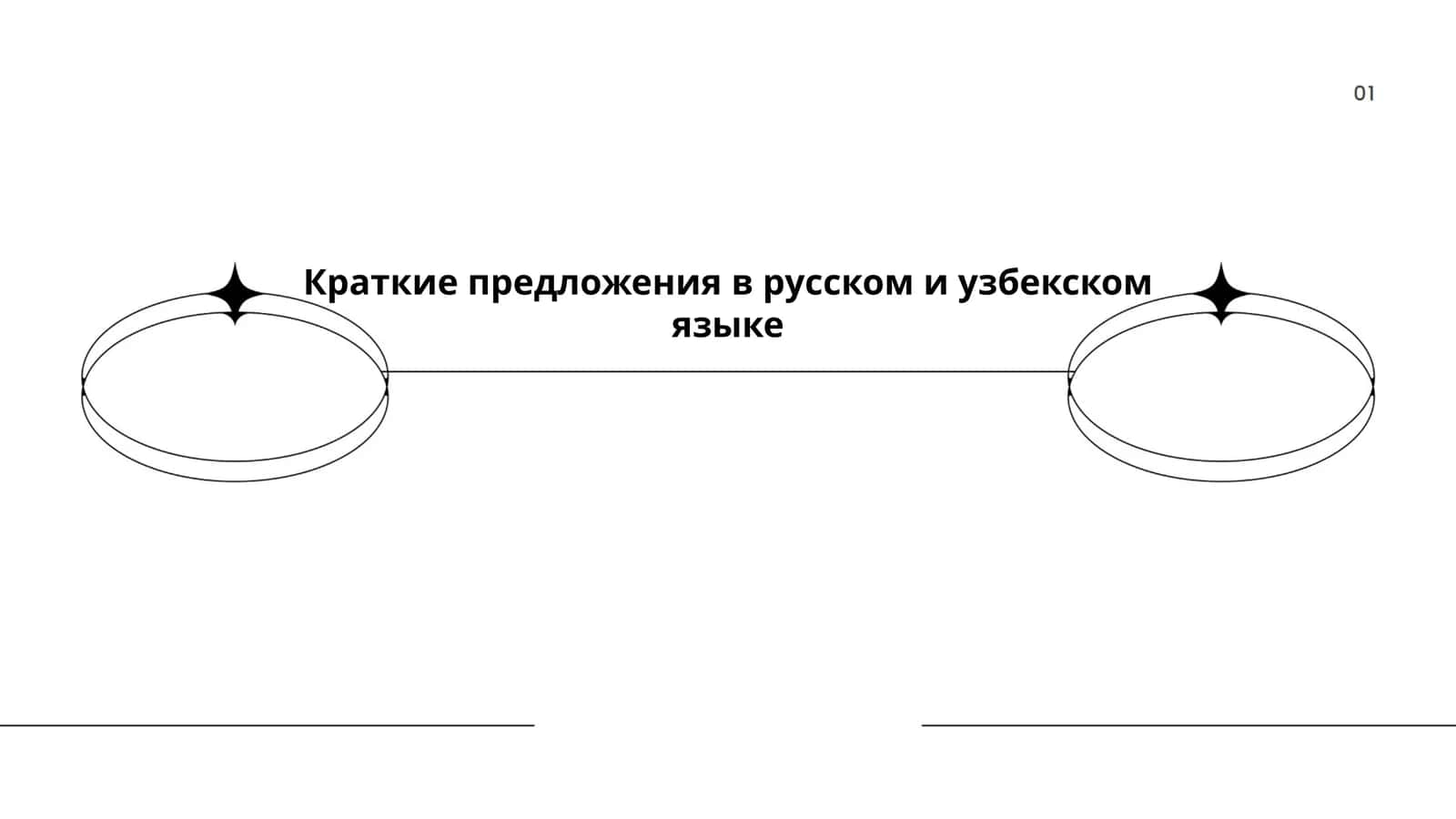 Краткие предложения в русском и узбекском языке