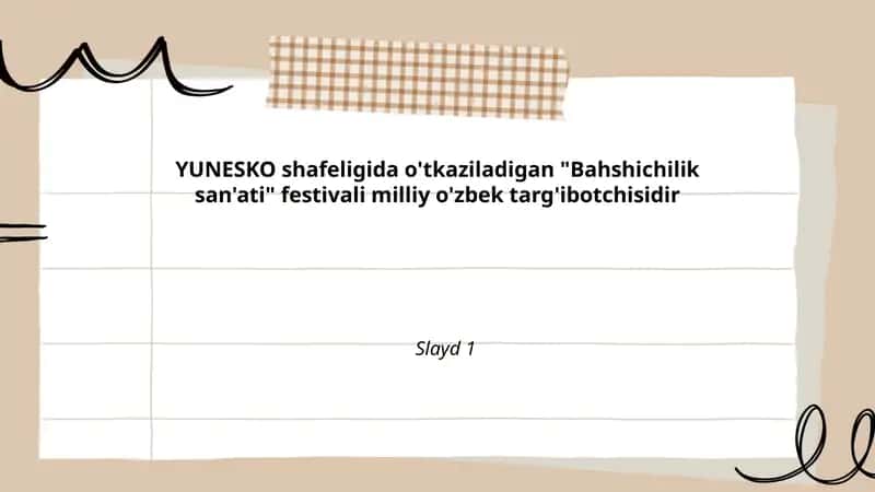 Bahshichilik san'ati festivali