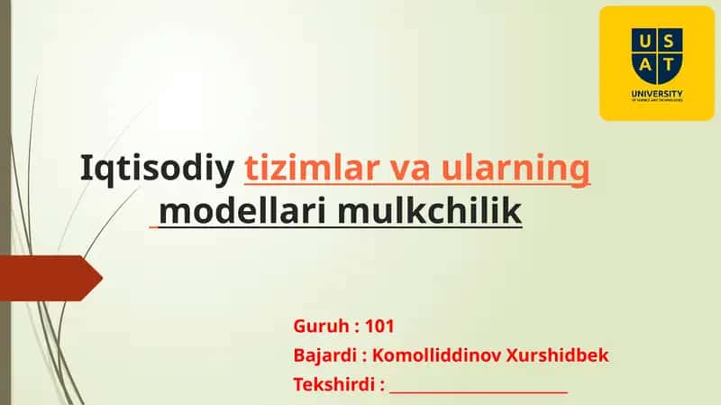Iqtisodiy faoliyat ma'lumoti