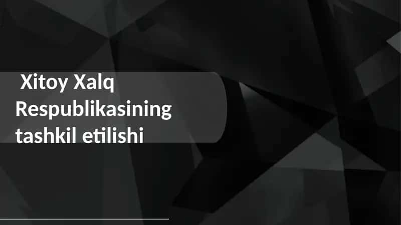 XitoyXalqRespublikasiningtashkiletilishi
