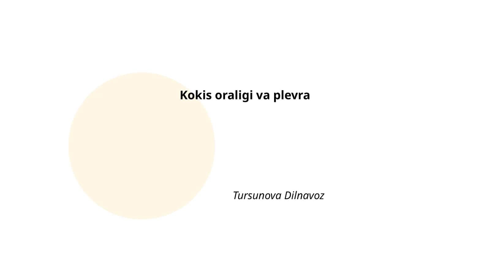 Kokis oraligi va plevra